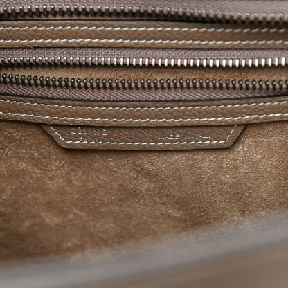 Celine Drummed Calfskin Micro Luggage Souris 6 of 9