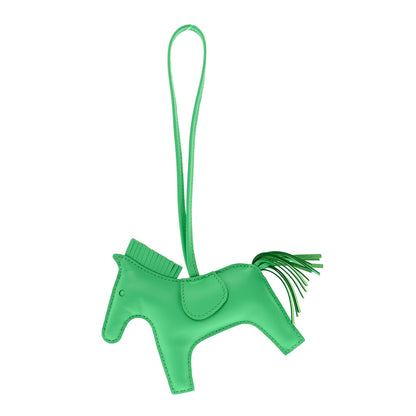 Hermes Milo Lambskin Grigri Rodeo Horse Bag Charm MM Vert Comics 1 of 5