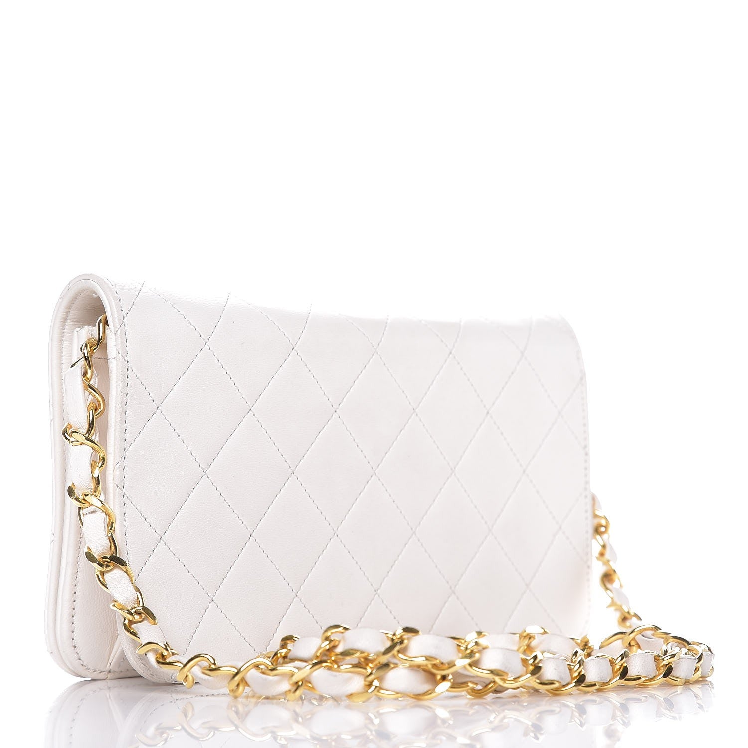 Chanel Lambskin Quilted Mini Flap White 3 of 8