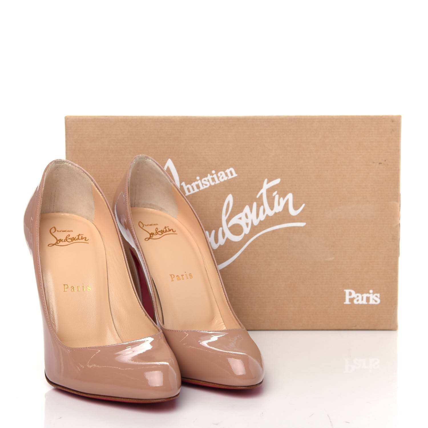 Christian Louboutin Patent Decollete 868 100 Pumps 37 Nude 10 of 10