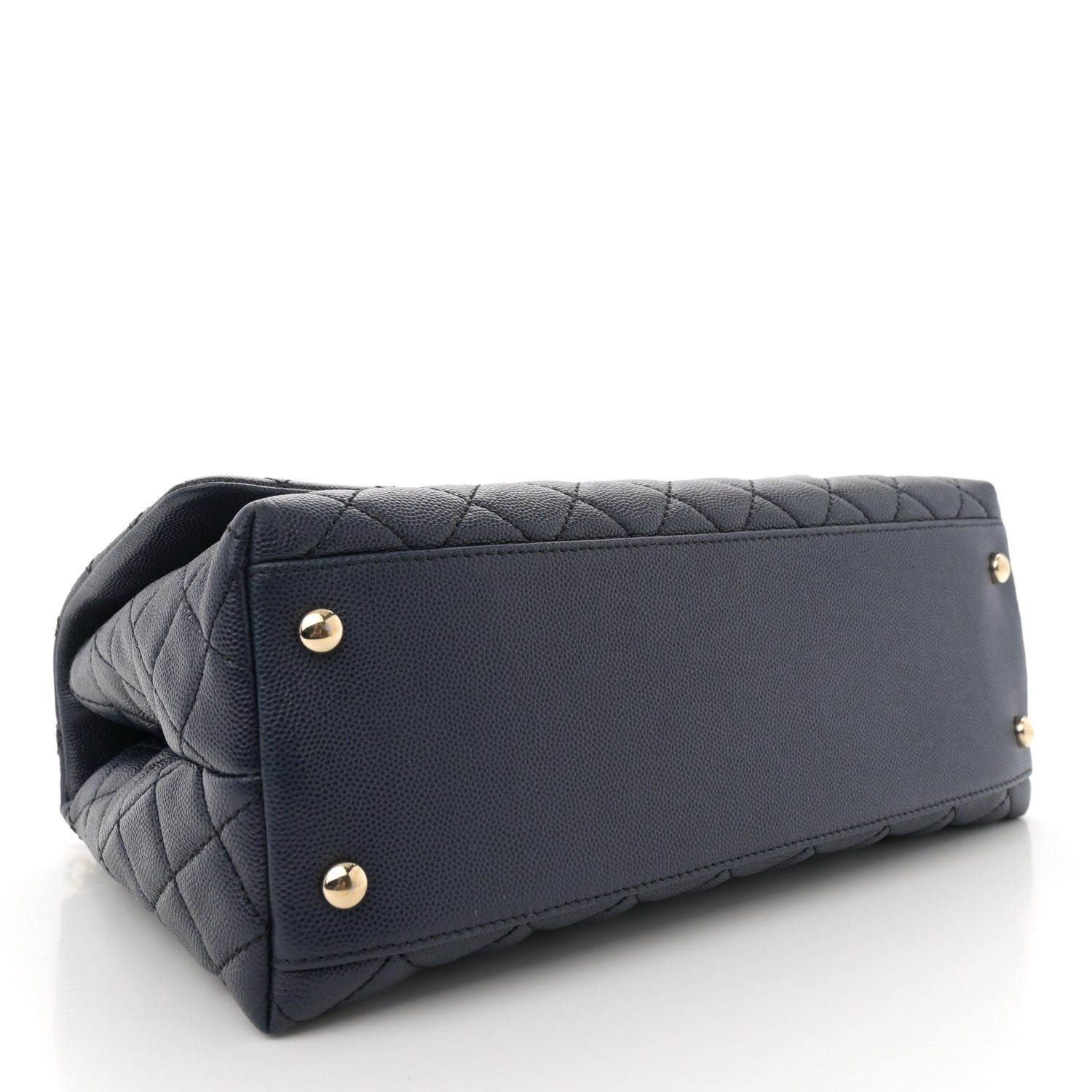 Chanel Caviar Quilted Small Coco Handle Flap Navy 4 of 10