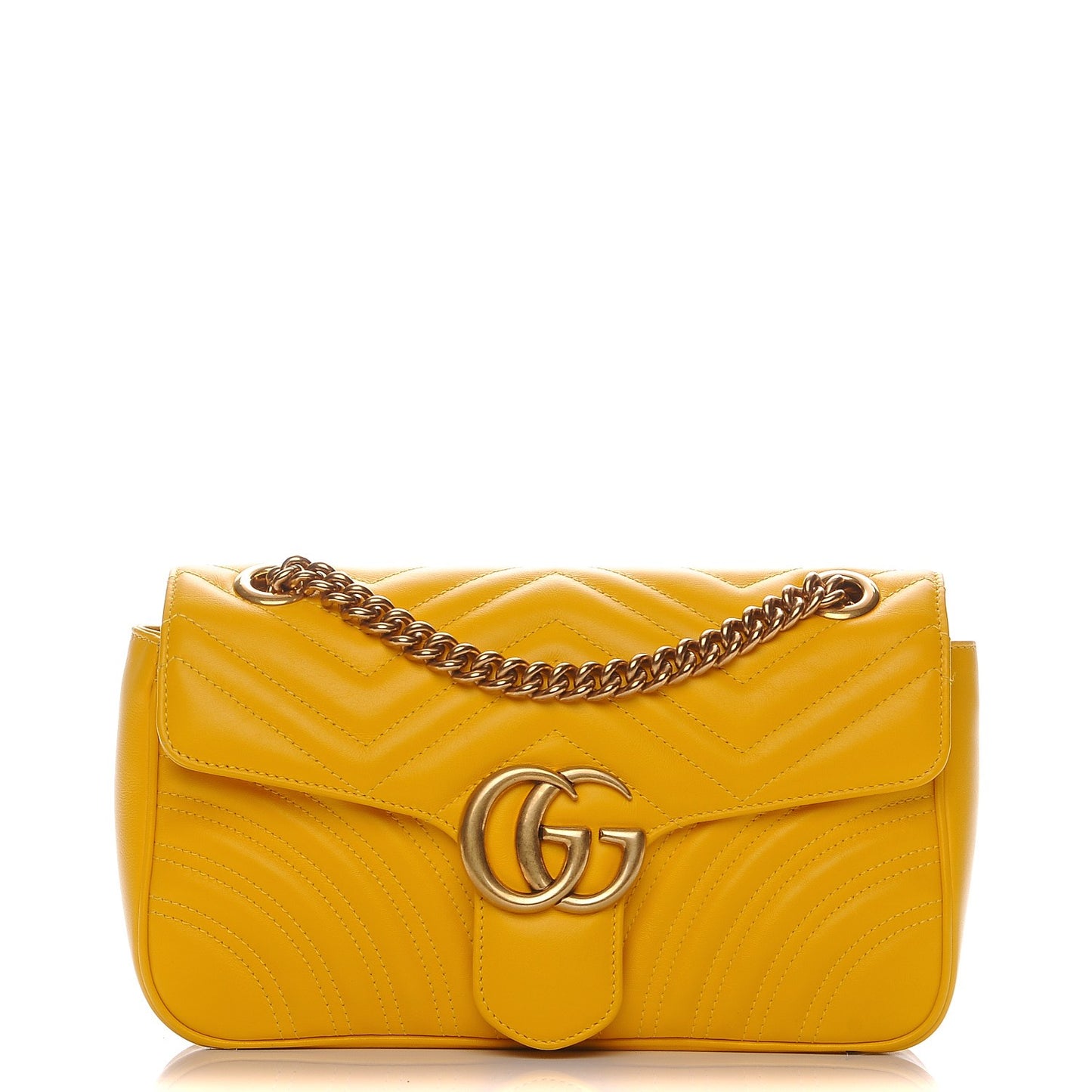 Calfskin Matelasse Small GG Marmont Shoulder Bag Stone Topaz