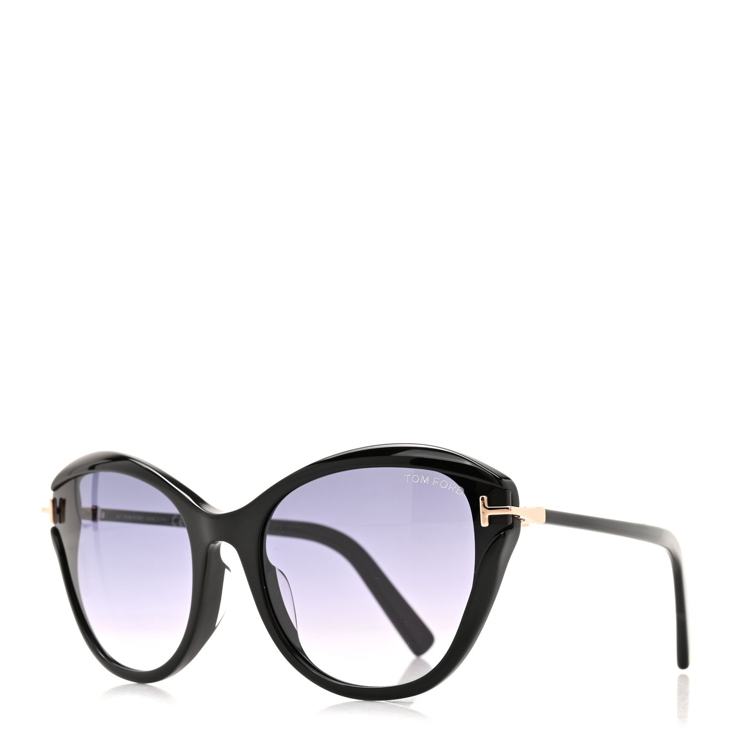 Tom Ford Leigh Round TF850-F Sunglasses Black 1 of 8