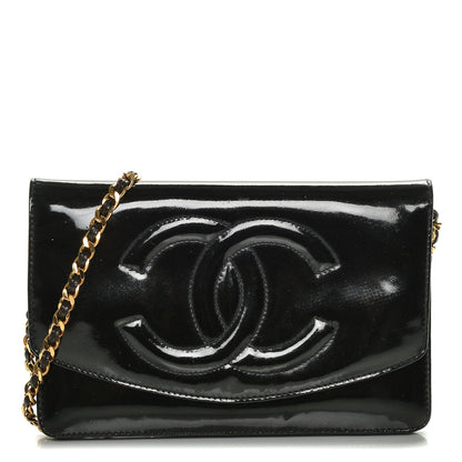 Chanel Patent Timeless CC Wallet On Chain WOC Black 1 of 7