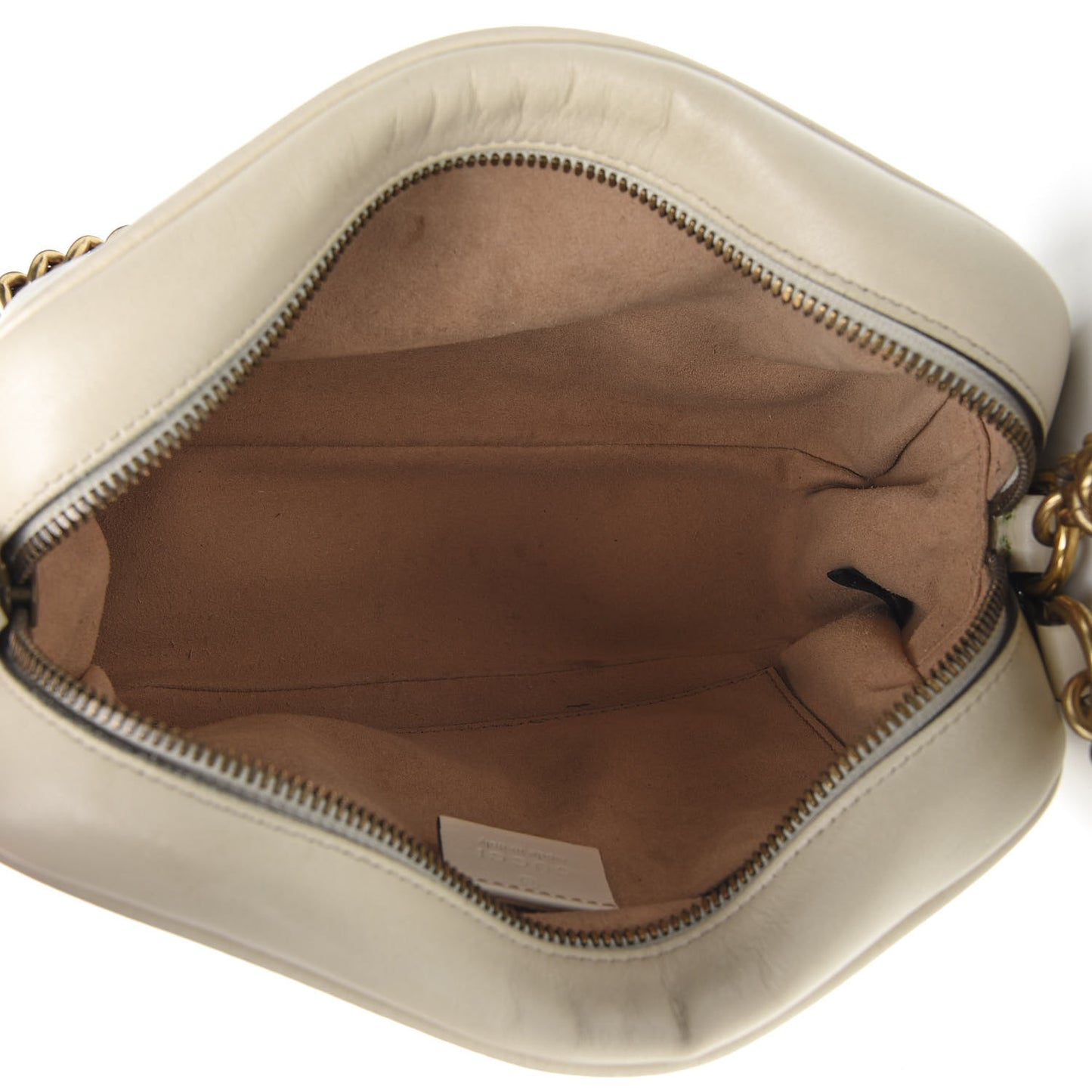 Calfskin Matelasse Small GG Marmont Chain Shoulder Bag White