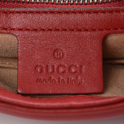 Gucci Calfskin Matelasse Medium GG Marmont Shoulder Bag Hibiscus Red 7 of 20