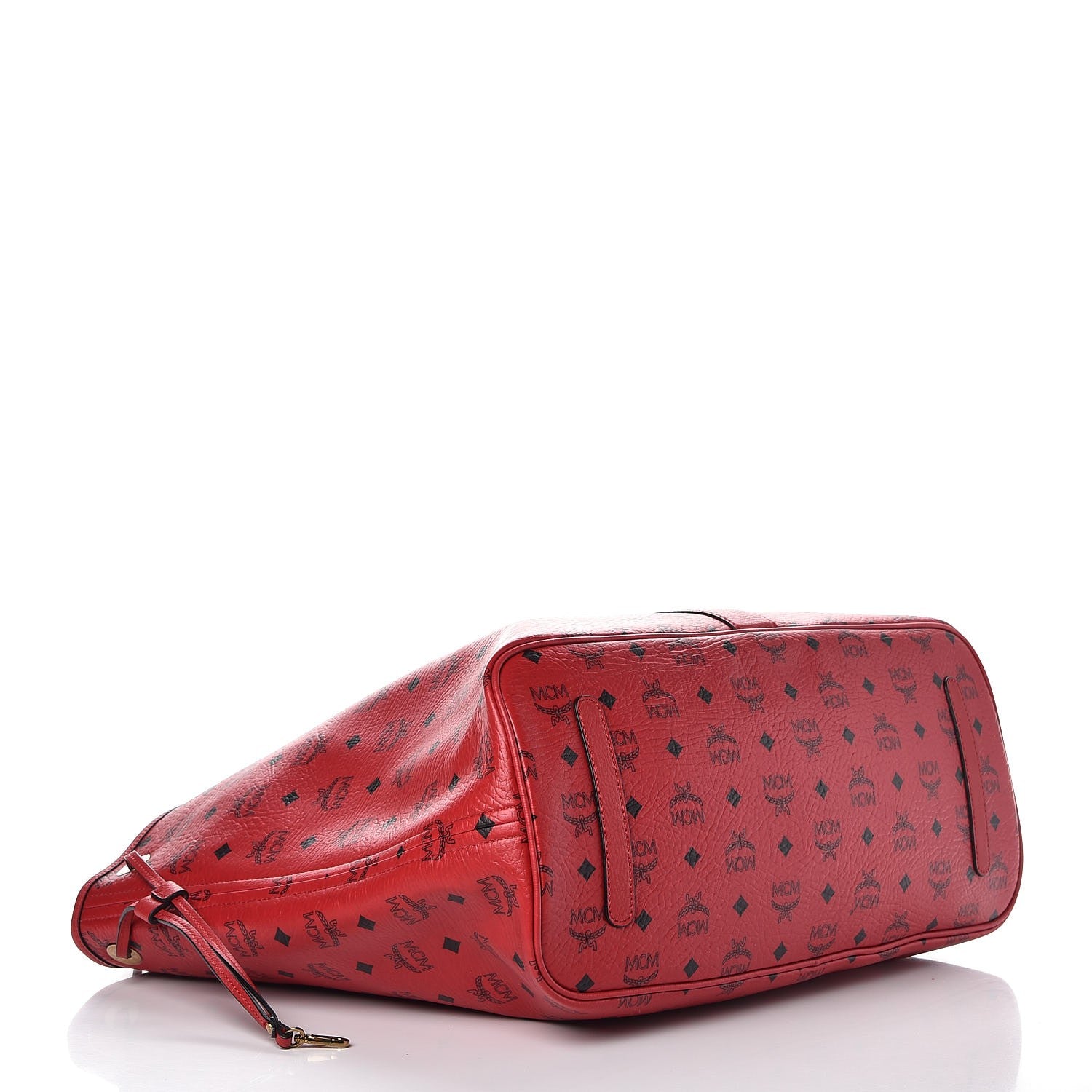 MCM Visetos Large Liz Reversible Shopper Tote Ruby Red 7 of 19