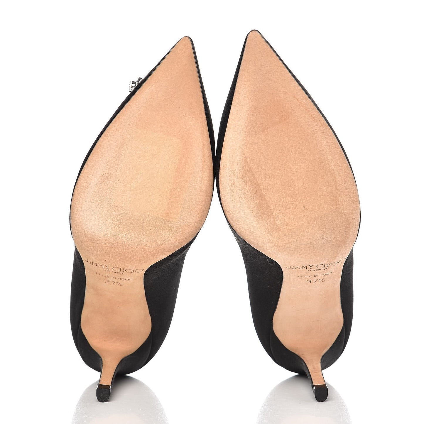 Satin Crystal Mamey 85 Pumps 37.5 Black