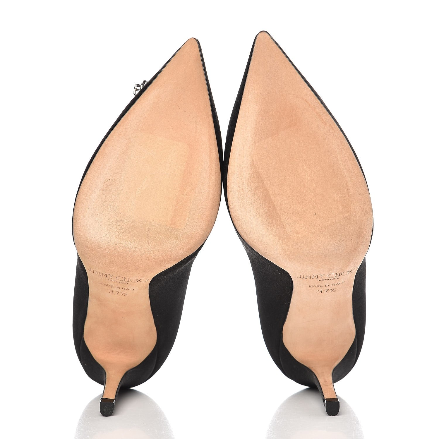 Jimmy Choo Satin Crystal Mamey 85 Pumps 37.5 Black 5 of 9