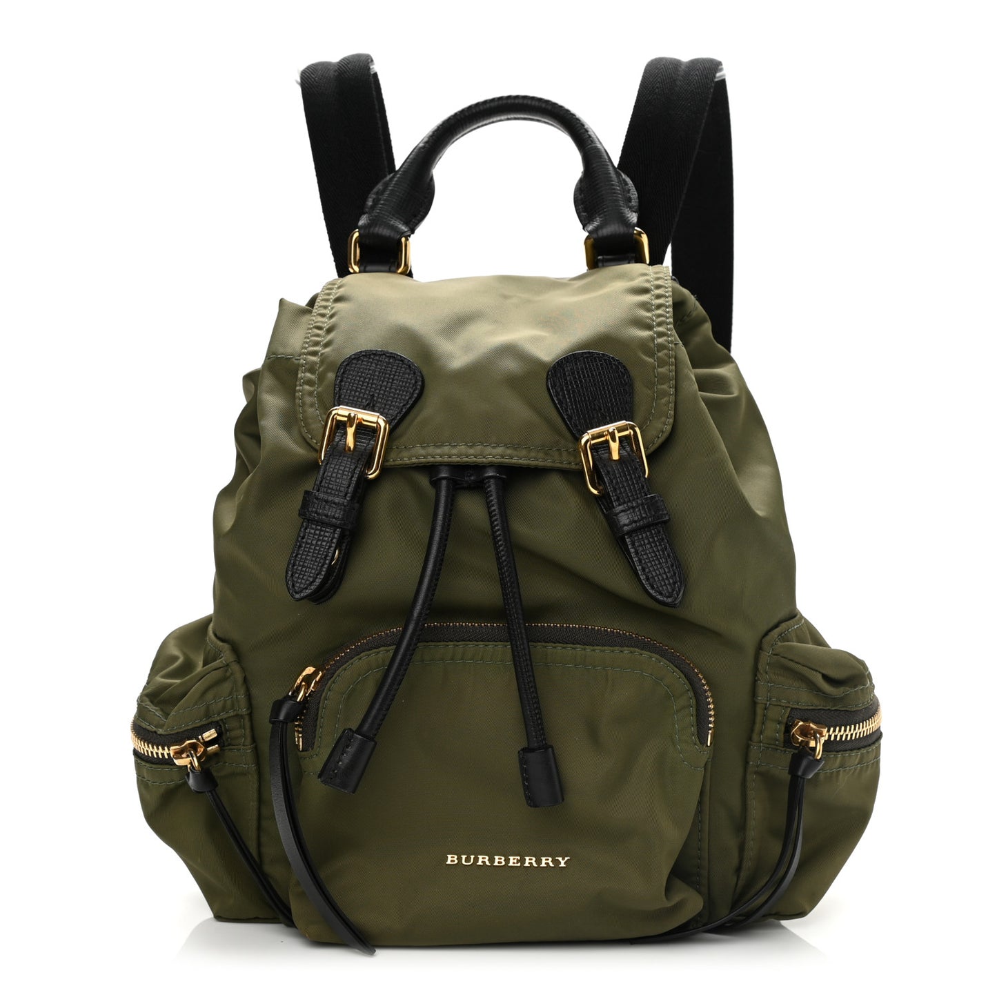 Nylon Small Crossbody Rucksack Backpack Canvas Green