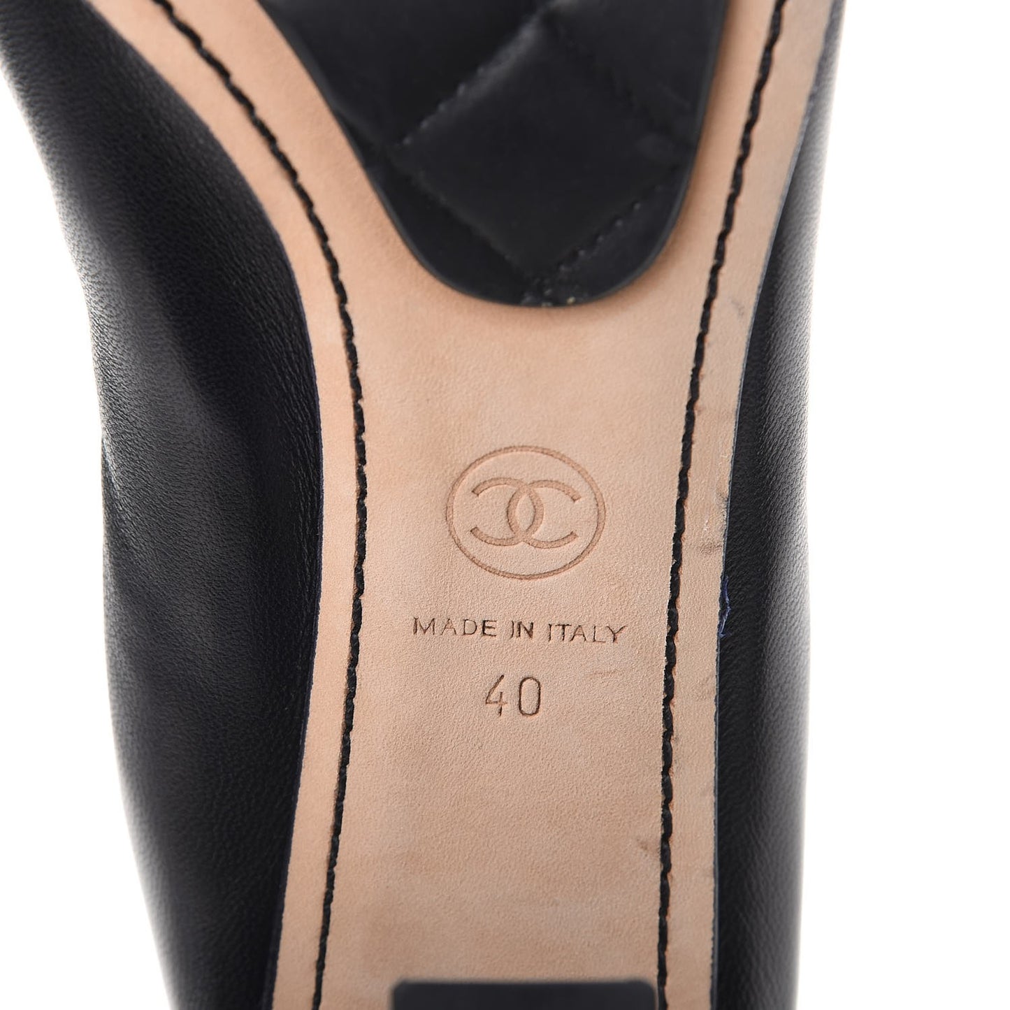 Lambskin Patent Elastic Stretch CC Pumps 40 Black