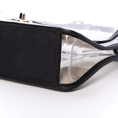Chanel Lambskin PVC Medium Coco Sand Flap Black 9 of 10