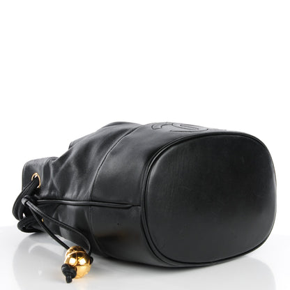 Chanel Lambskin CC Drawstring Shoulder Bag Black 5 of 9