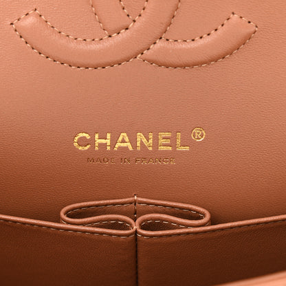 Chanel Lambskin Quilted Medium Double Flap Brown 6 of 12