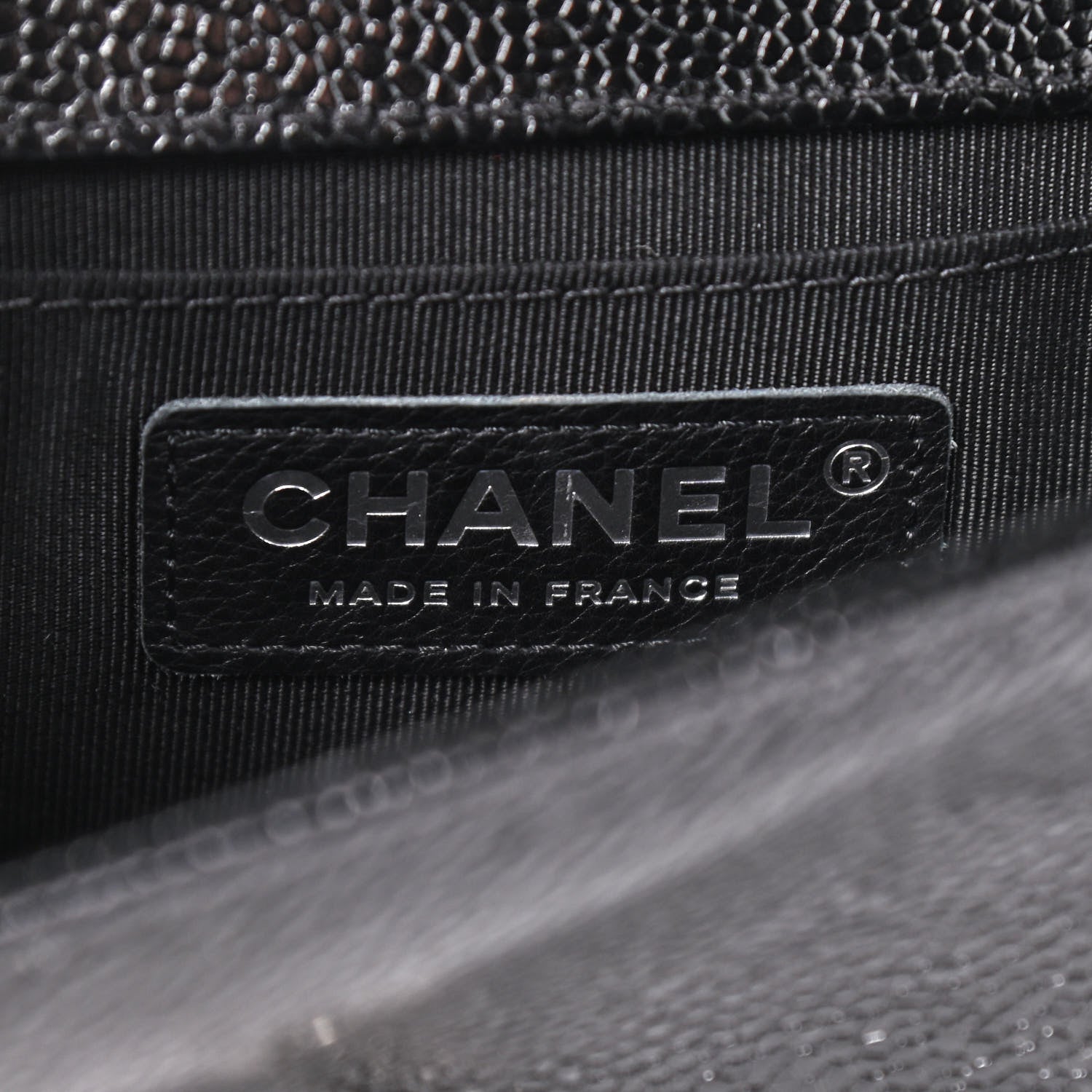 Chanel Caviar Chevron Quilted Small Boy Flap Black 8 of 9