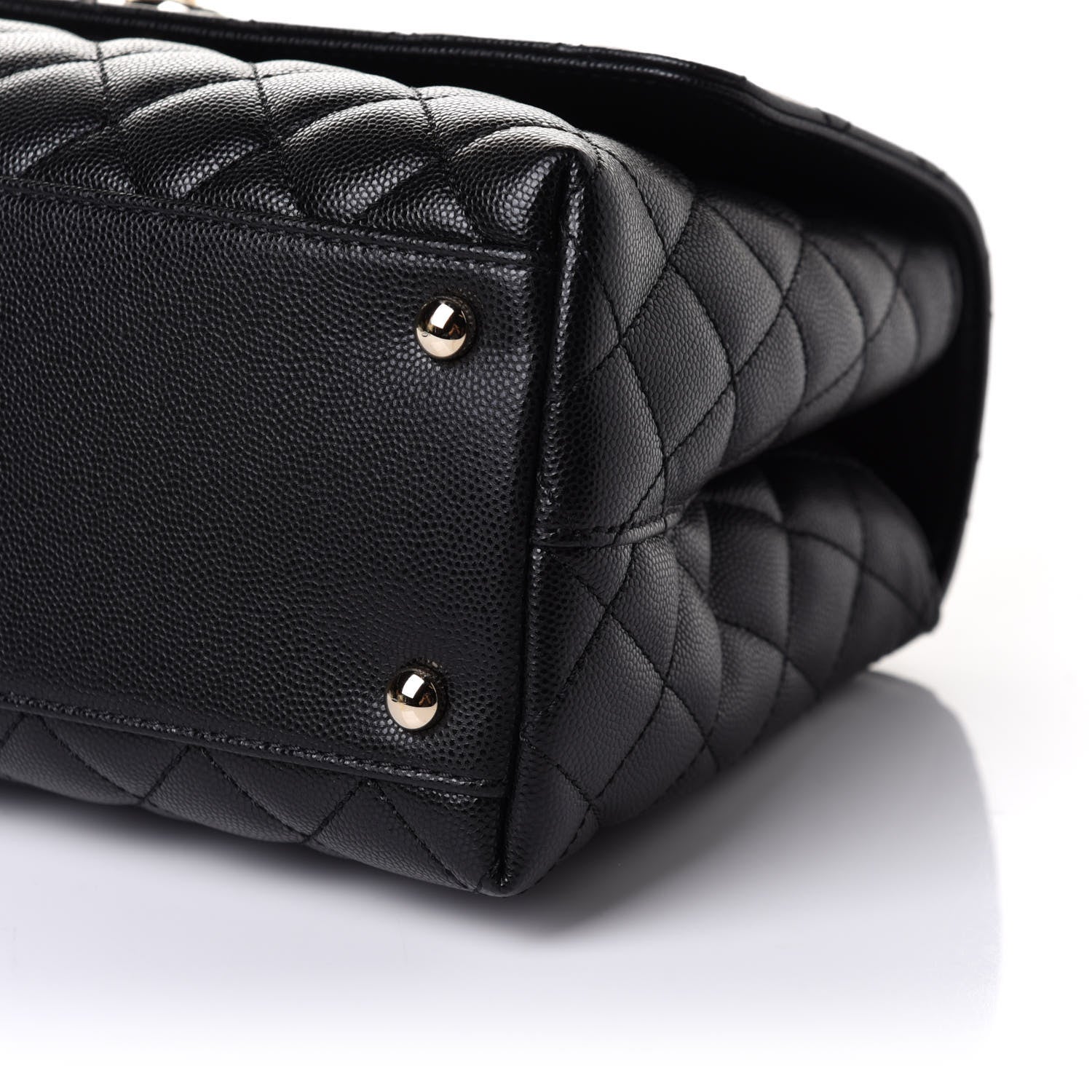Chanel Caviar Quilted Small Coco Handle Flap Black 9 of 10