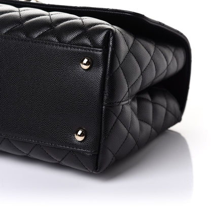 Chanel Caviar Quilted Small Coco Handle Flap Black 9 of 10