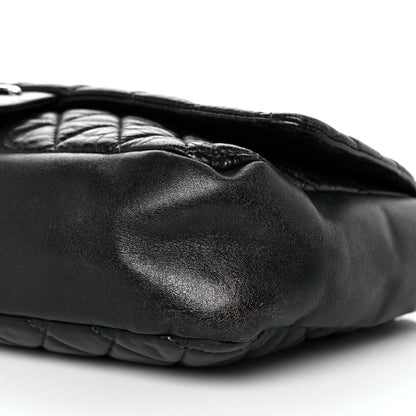 Chanel Lambskin Quilted Jumbo Coco Rain Flap Black 12 of 14