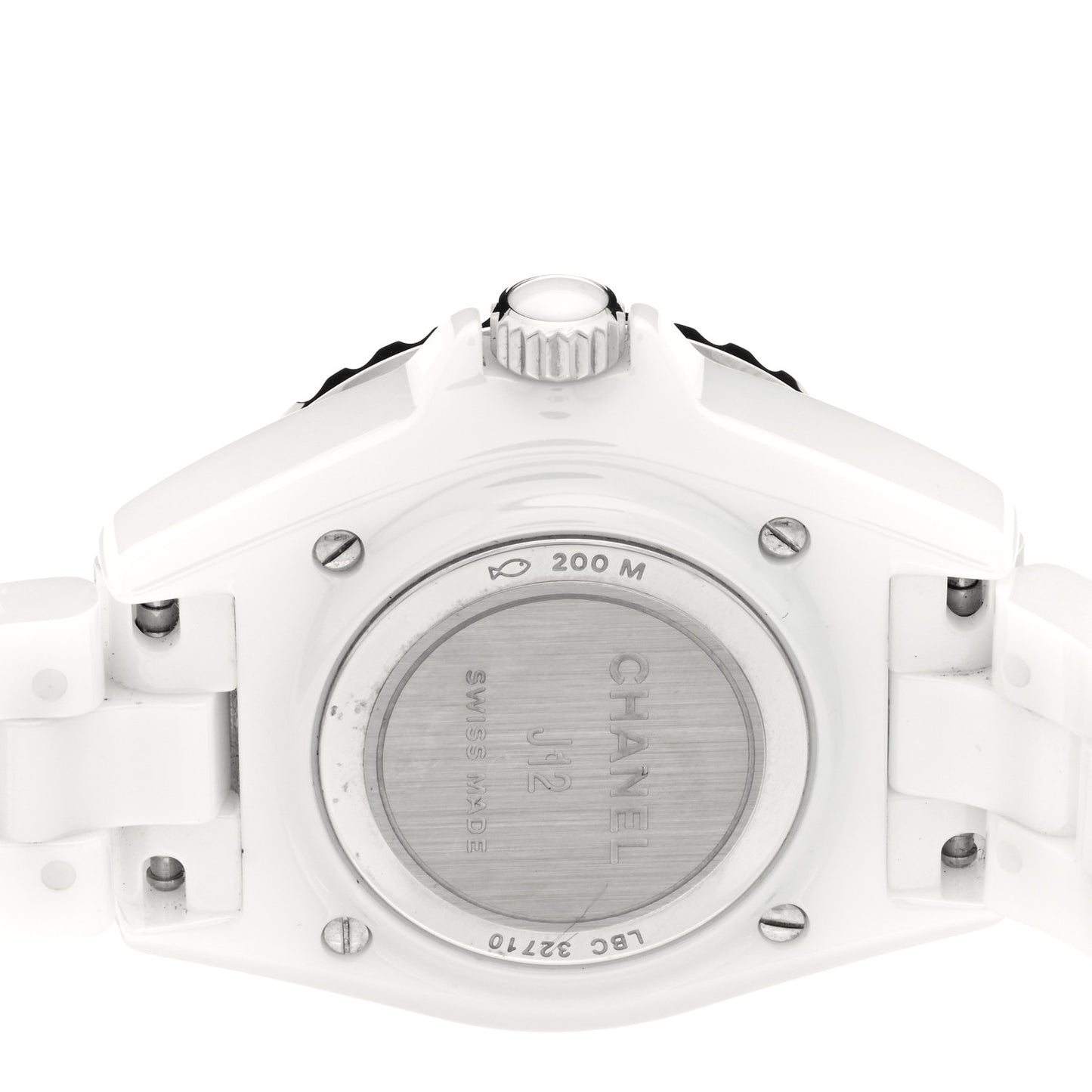 Stainless Steel Ceramic 33mm J12 Phantom Quartz Watch White