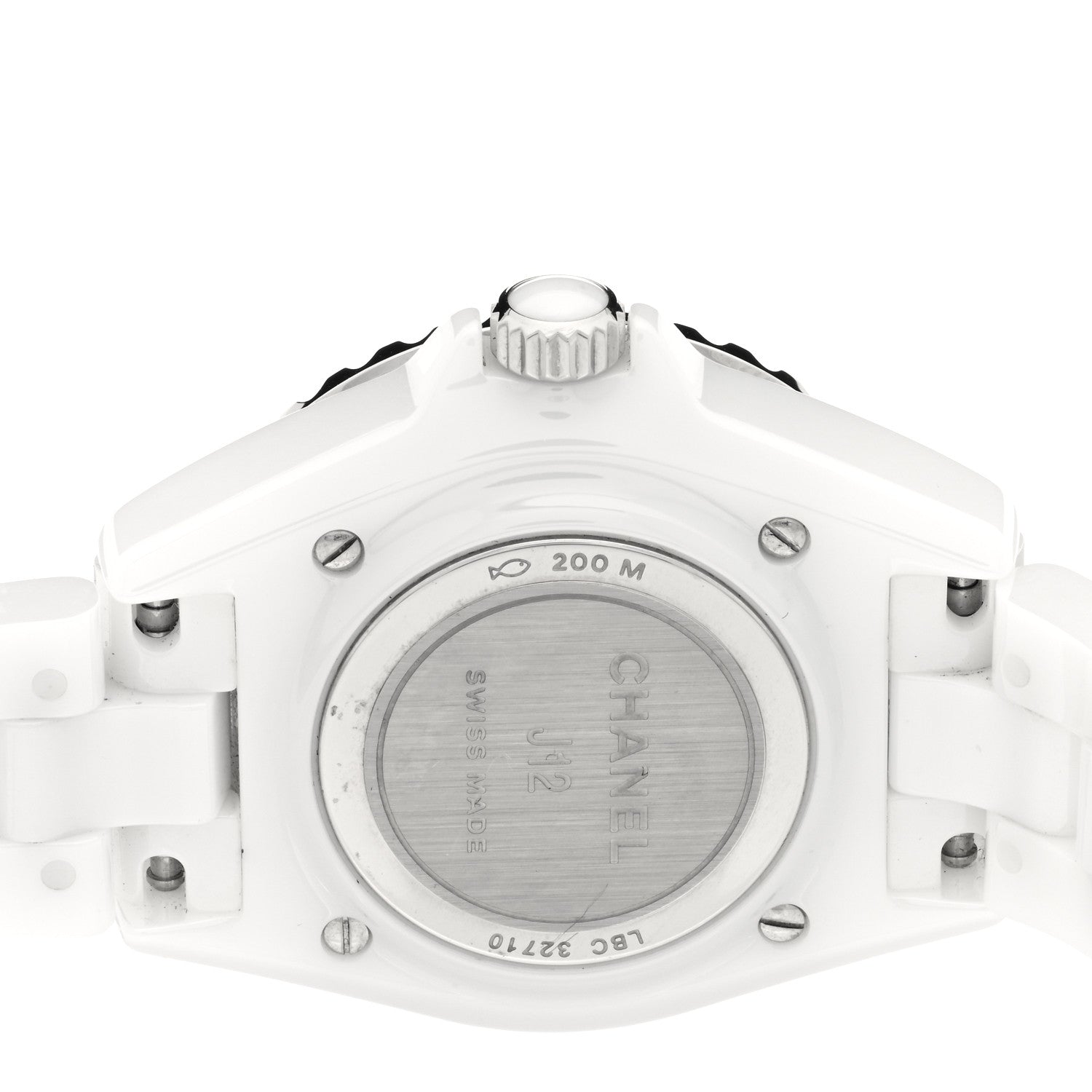 Chanel Stainless Steel Ceramic 33mm J12 Phantom Quartz Watch White 4 of 4