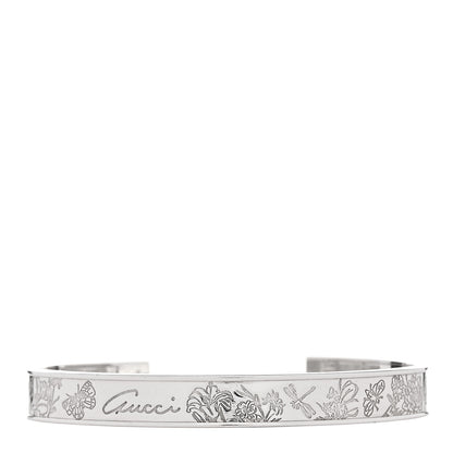 Gucci Sterling Silver Flora Cuff Bracelet 1 of 3