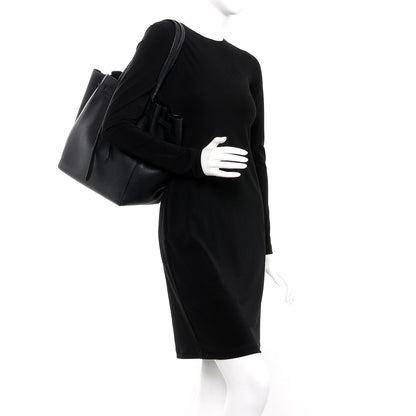Celine Soft Grained Calfskin Small Belt Cabas Phantom Black 2 of 7