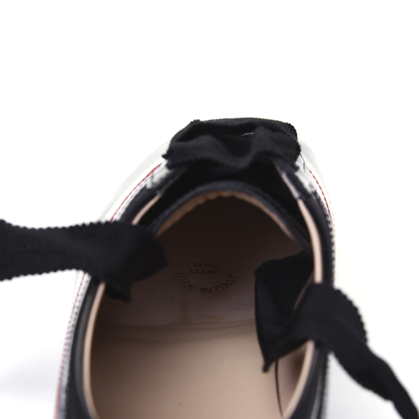 Patent Calfskin Web Falacer Sneakers 8.5 Black