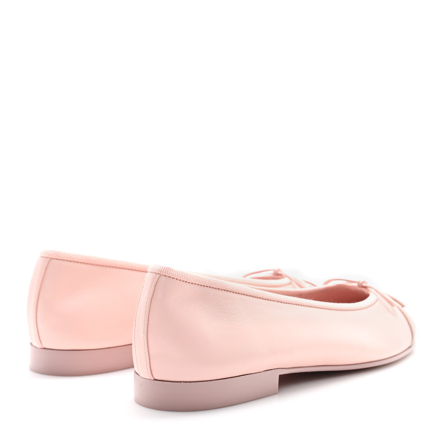 Chanel Lambskin Cap Toe CC Ballerina Flats 38 Light Pink Dark Pink 5 of 10