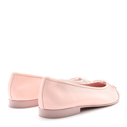 Chanel Lambskin Cap Toe CC Ballerina Flats 38 Light Pink Dark Pink 5 of 10