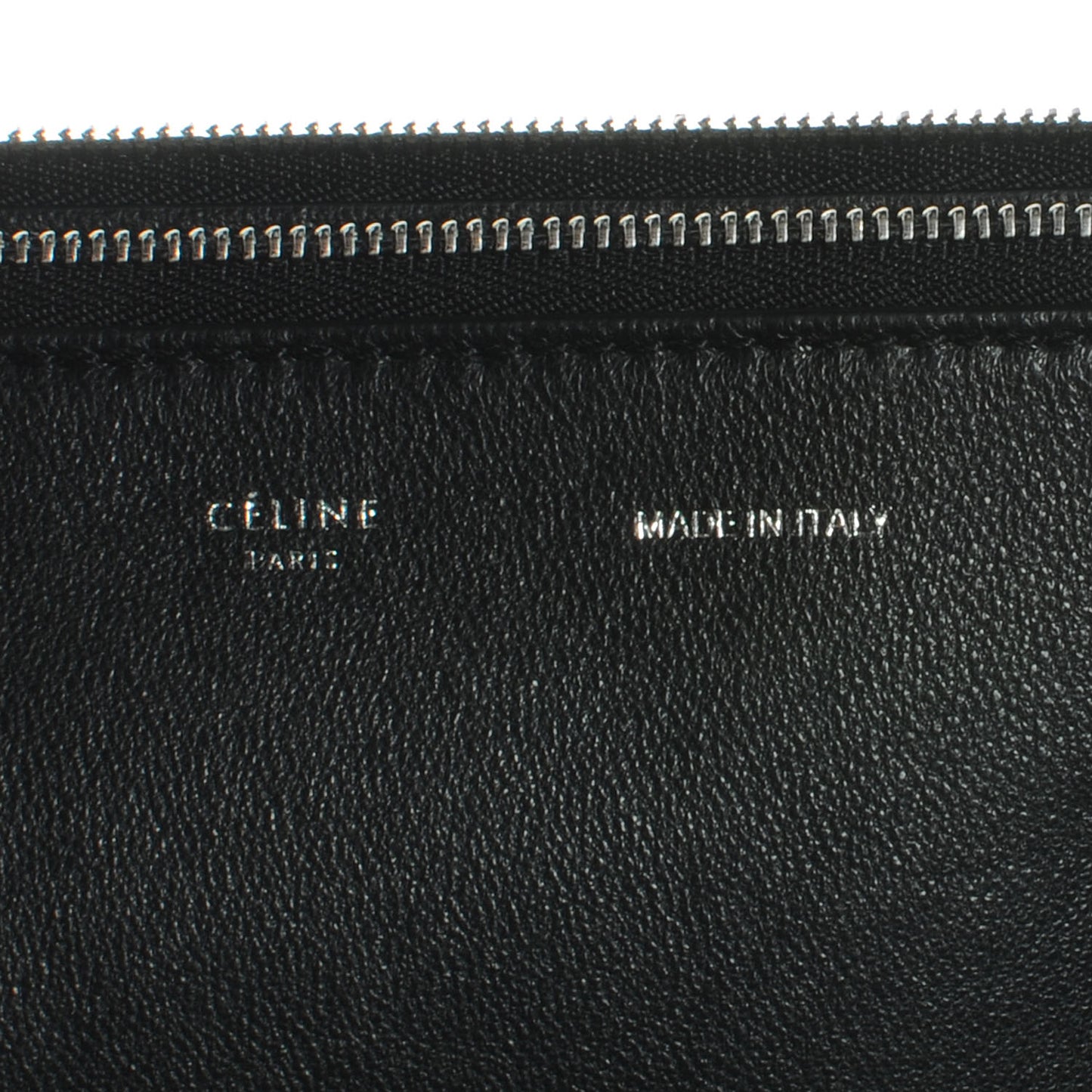 Drummed Calfskin Suede Double Zip Trapeze Black