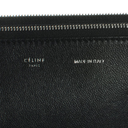 Celine Drummed Calfskin Suede Double Zip Trapeze Black 6 of 9