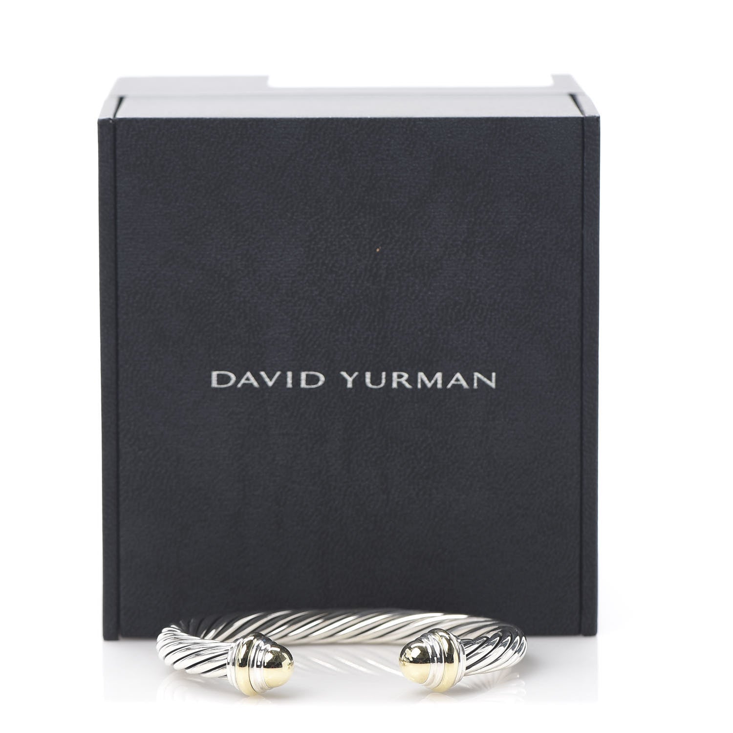 David Yurman Sterling Silver 14K Yellow Gold 7mm Cable Classics Bracelet 5 of 5