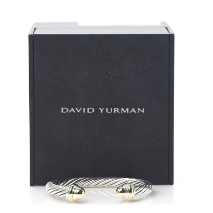 David Yurman Sterling Silver 14K Yellow Gold 7mm Cable Classics Bracelet 5 of 5