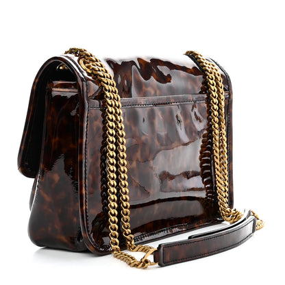 Saint Laurent Patent Monogram Baby Niki Chain Satchel Tortoiseshell 3 of 10