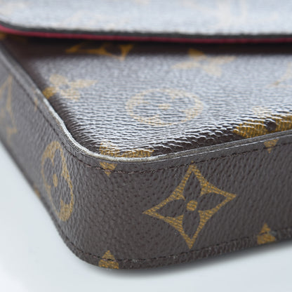 Louis Vuitton Monogram Pochette Felicie Chain Wallet Fuchsia 11 of 12