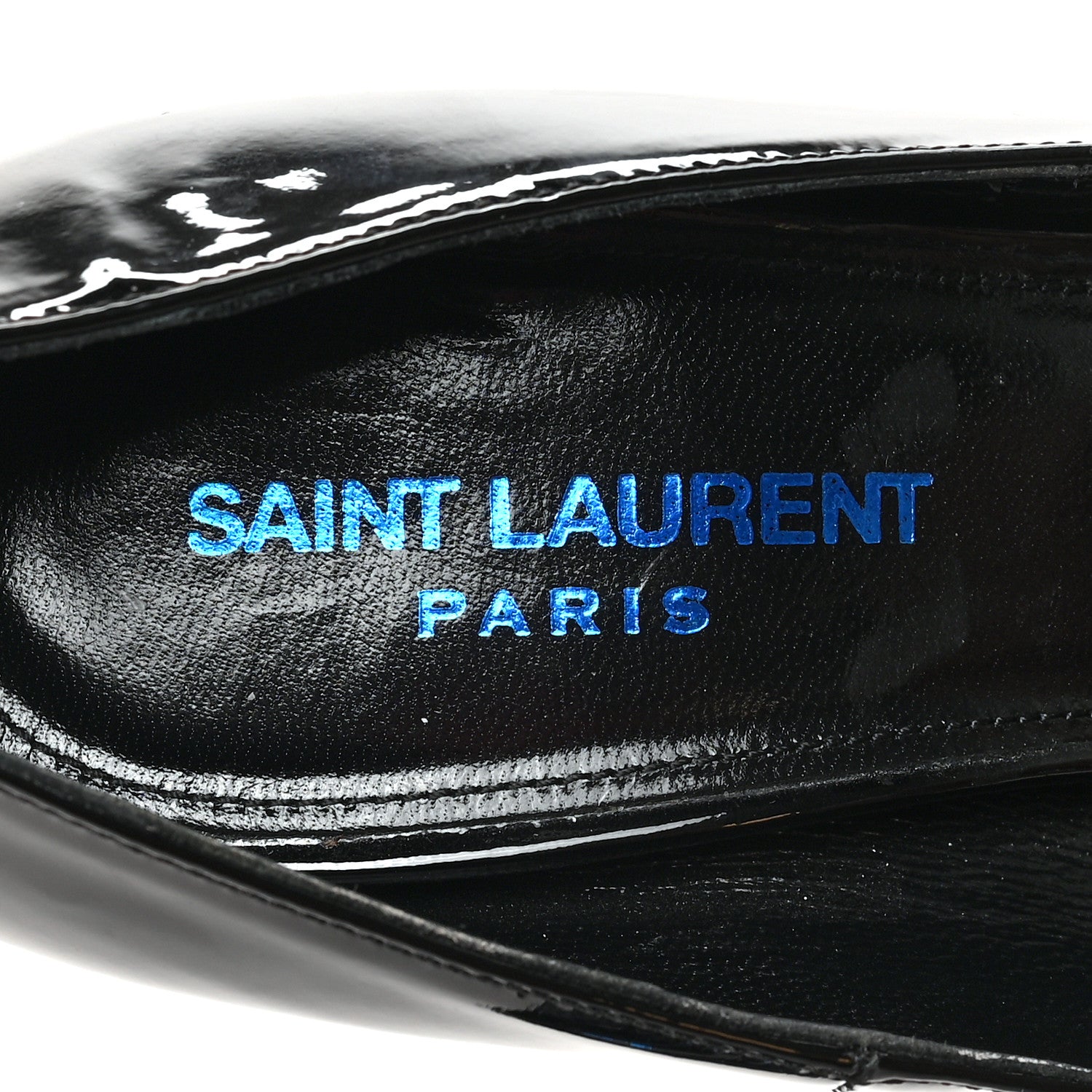 Saint Laurent Patent Opyum 110 Pumps 37 Black Blue 7 of 8