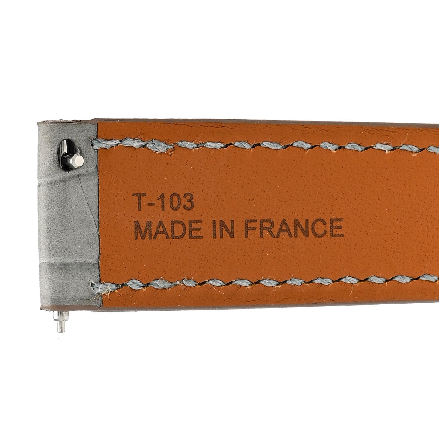 Matte Alligator Heure H Hour Watch Strap Gris Mouette