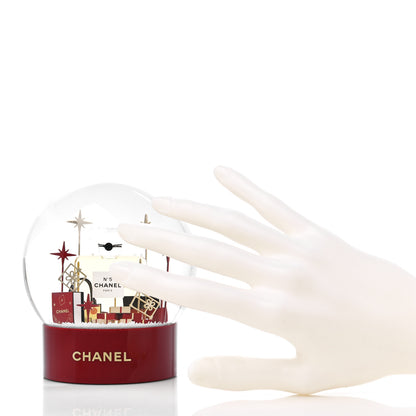 Chanel Glass N°5 Perfume Bottle Snow Globe Red 2 of 6