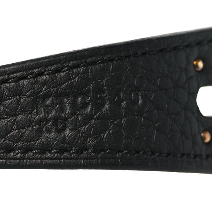 Hermes Taurillon Clemence Lindy 26 Black 6 of 10