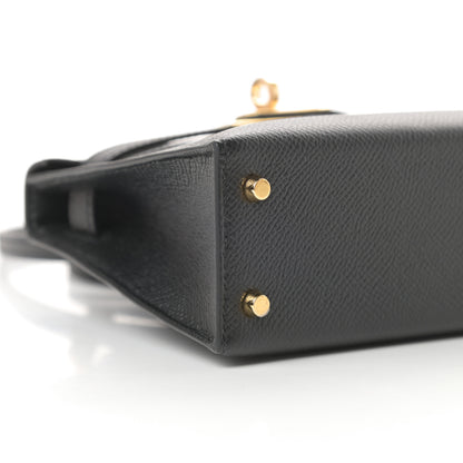 Hermes Epsom Mini Kelly Sellier 20 Black 9 of 11