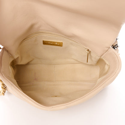 Chanel Goatskin Quilted Medium Chanel 19 Flap Beige 5 of 12