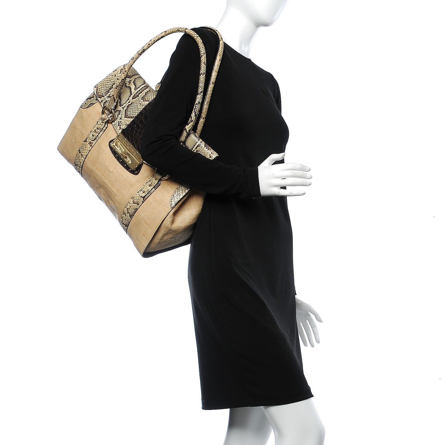 Dolce & Gabbana Raffia Python Tote 2 of 18