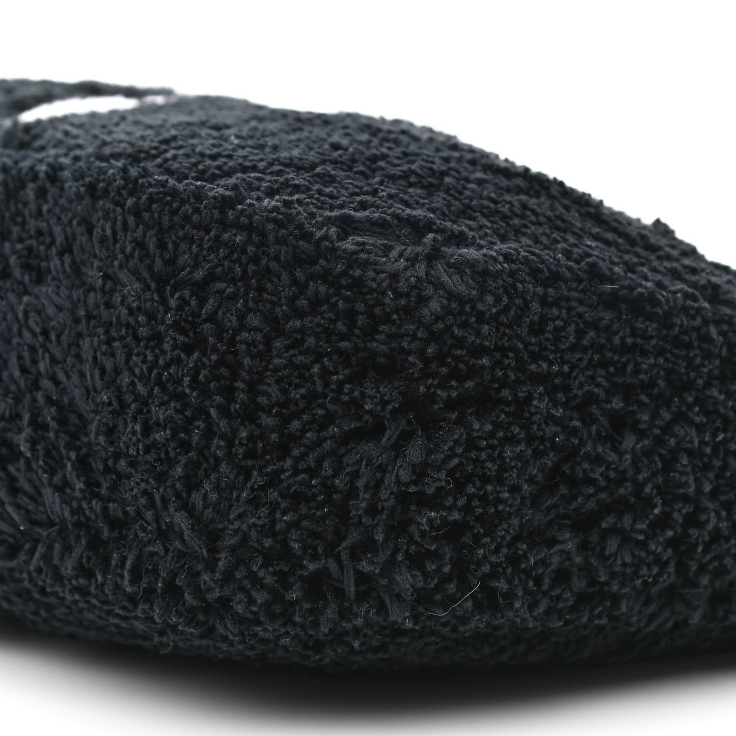 Terry Cloth Mini Re-Edition 2000 Bag Black White