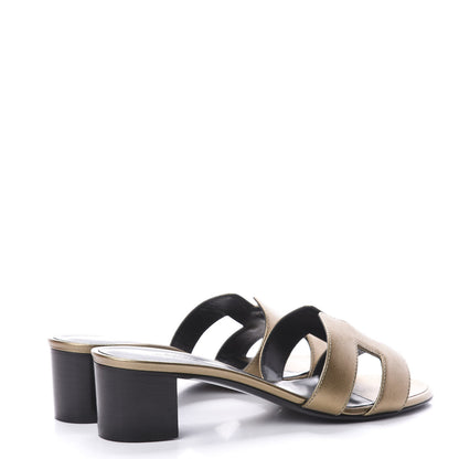 Hermes Madame Calfskin Oasis Sandals 36 Doré Vieilli 4 of 8