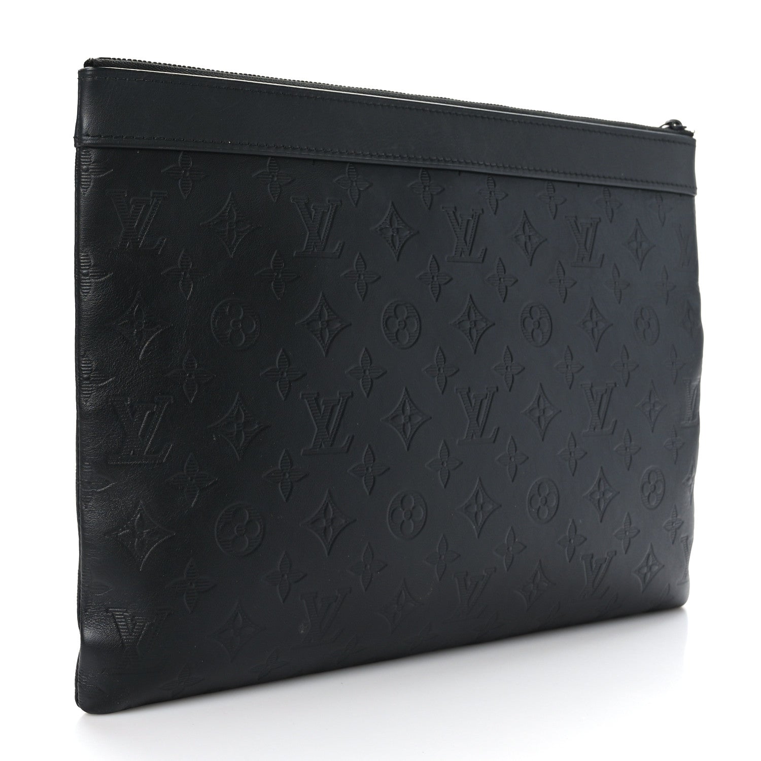 Louis Vuitton Calfskin Monogram Shadow Discovery Pochette Black 3 of 6