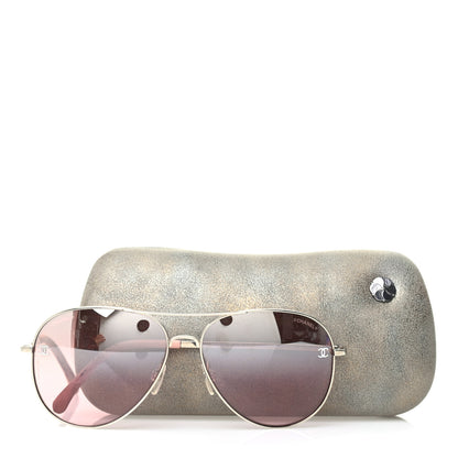 Chanel Metal CC Aviator Sunglasses 4189-T-Q Pink 10 of 10