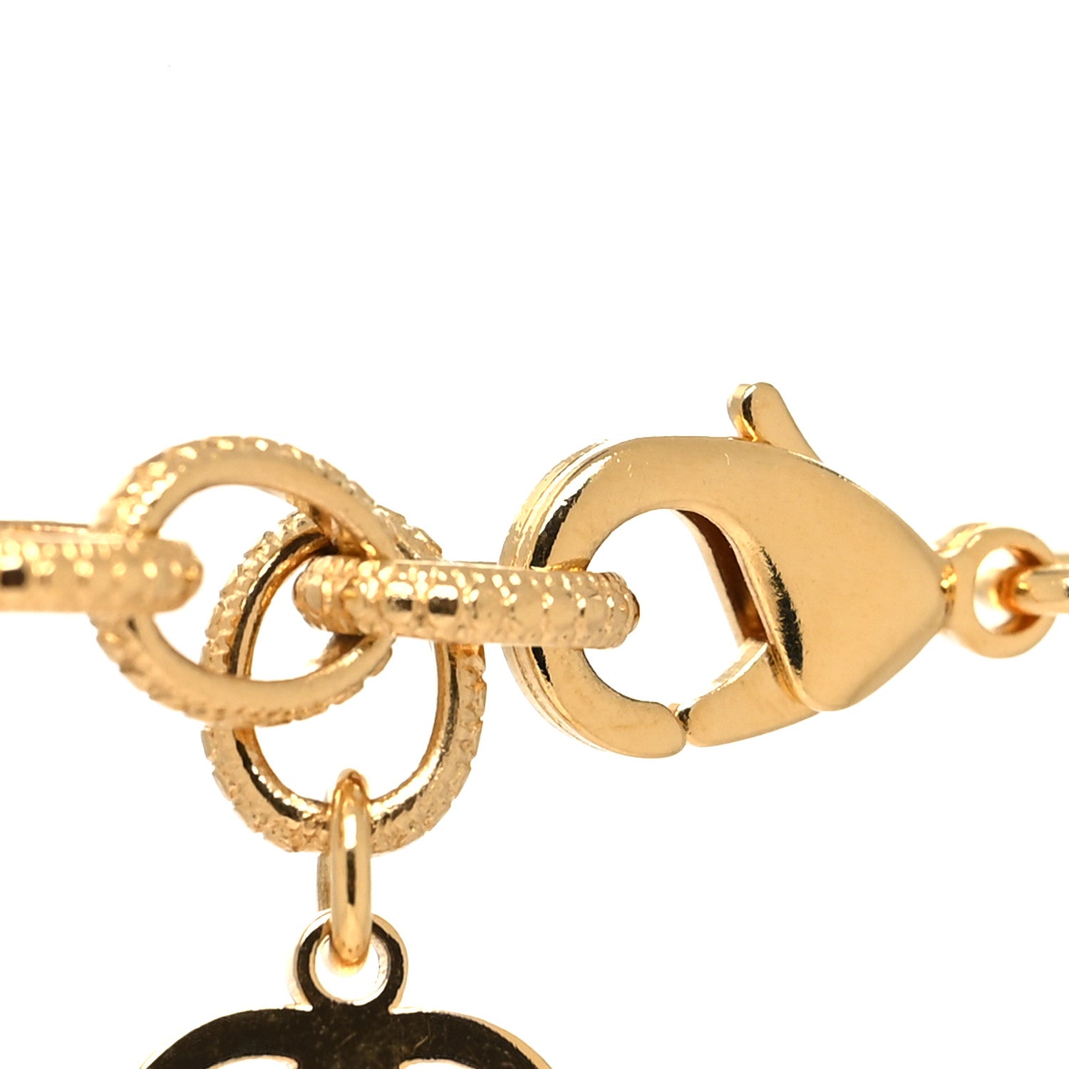 Chanel Crystal Chain Link CC Choker Necklace Gold 4 of 5