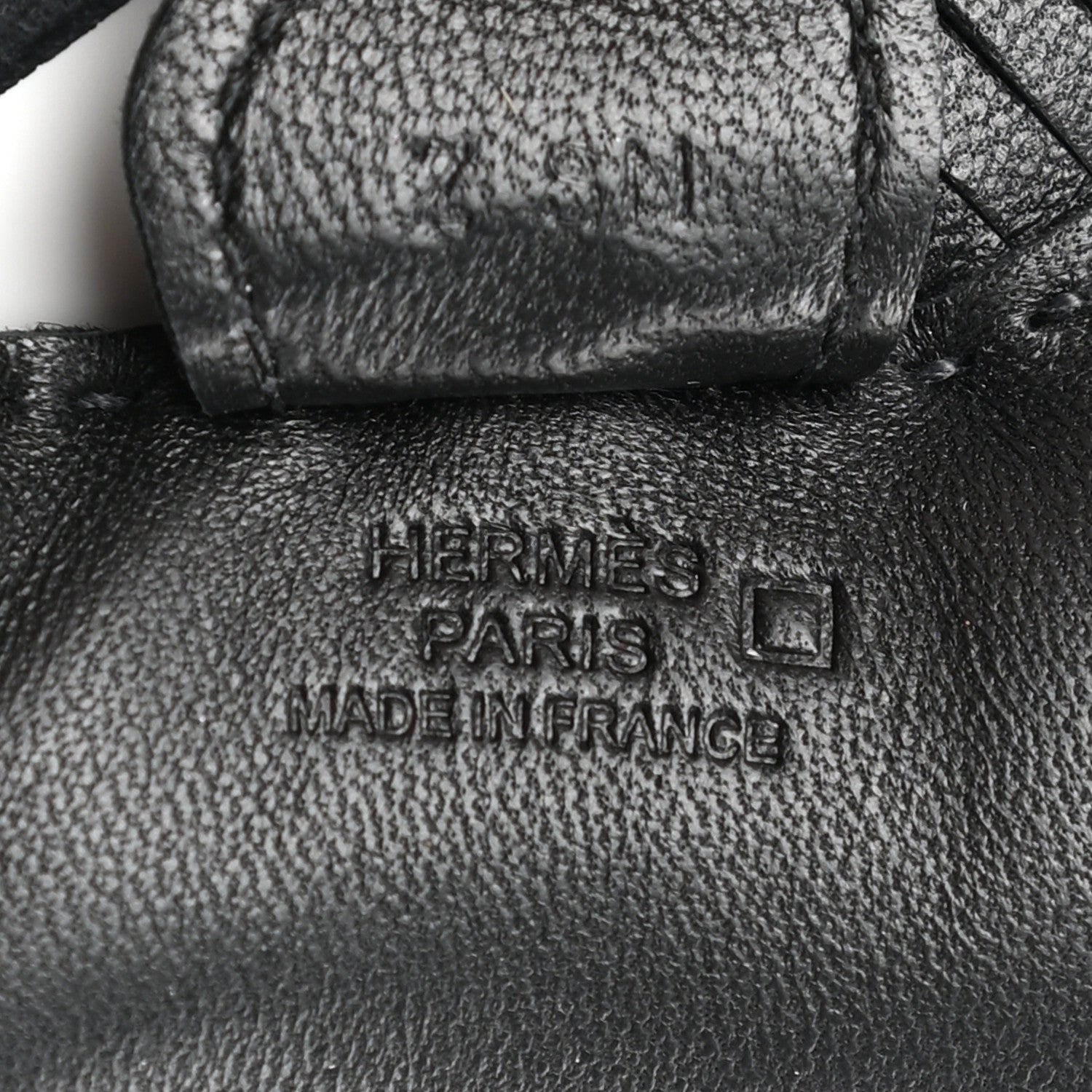Hermes Milo Lambskin Matte Alligator Touch Grigri Rodeo Horse Bag Charm PM So Black 3 of 4