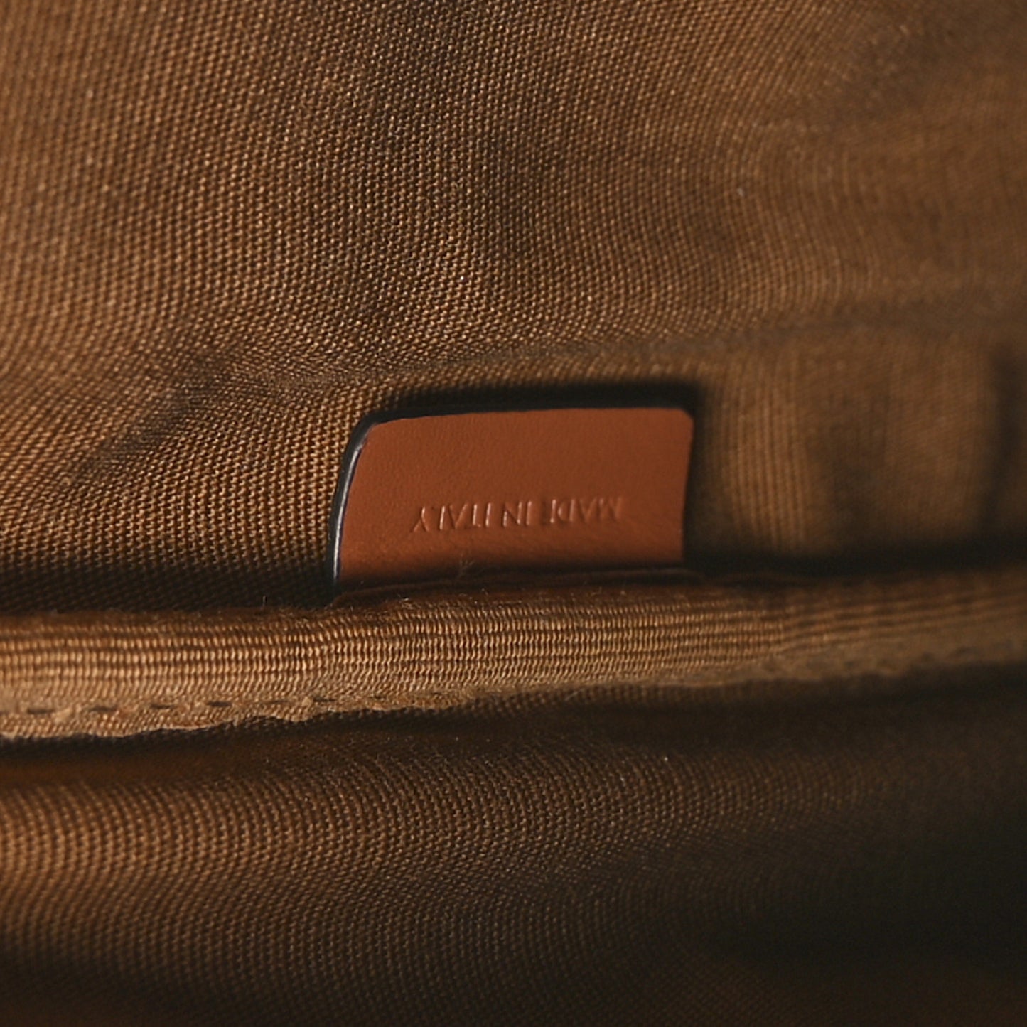 Triomphe Canvas Calfskin Mini Folco Backpack Tan