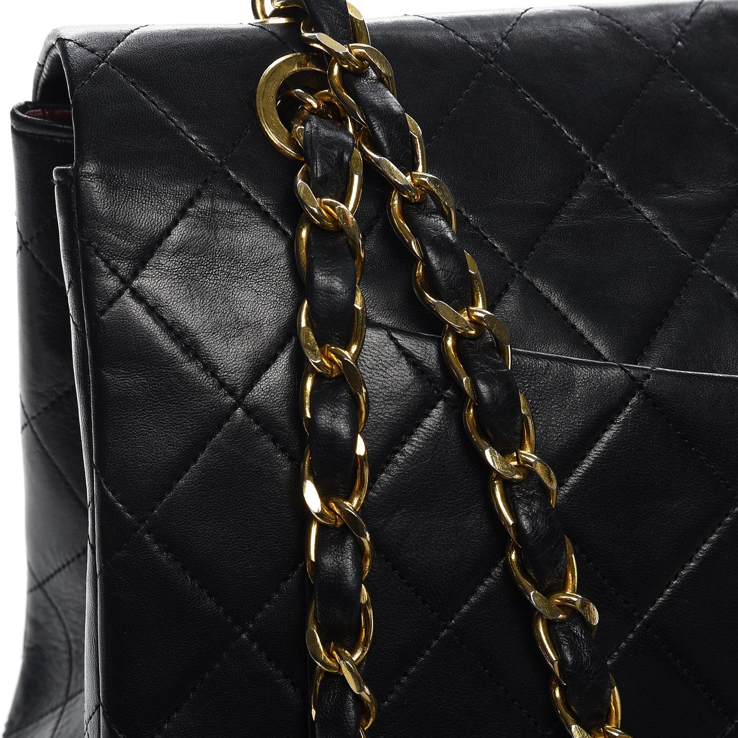 Lambskin XL Jumbo Flap Black
